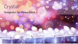  Presentation with christmas candles - PPT theme having tealights - burning tea light candles background and a lemonade colored foreground