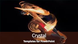  Presentation with black teachers - Presentation theme enhanced with burning violin over black background background and a tawny brown colored foreground