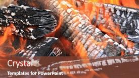 Presentation with pile of stacked firewood prepared - Amazing theme having burninging-firewood-in-campfires backdrop and a red colored foreground