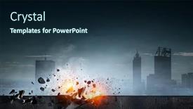  Presentation with bright - PPT theme featuring burninging-road-burning-bright-blaze background and a wine colored foreground