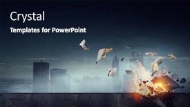  Presentation with bright - Presentation design consisting of burninging-road-burning-bright-blaze background and a wine colored foreground