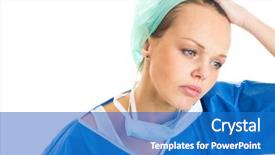  Presentation with tired - Cool new presentation theme with burnout - portrait of a female doctor backdrop and a teal colored foreground