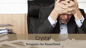  Presentation with burnout - Theme with sun over coconut palms island on tranquil tropic sea background and a ocean colored foreground