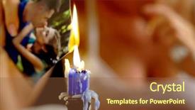  Presentation with broken heart - Cool new slides with burns in fire candle family backdrop and a tawny brown colored foreground