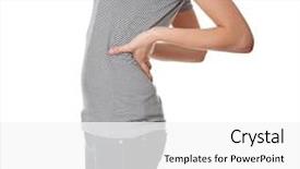  Presentation with back pain - Slides enhanced with burns injury - teen student woman with back background and a  colored foreground