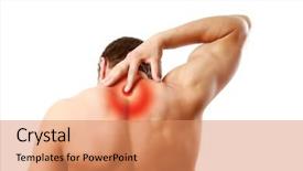  Presentation with back pain - Amazing PPT layouts having burns injury - young man with pain backdrop and a coral colored foreground