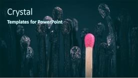  Presentation with burnt - Audience pleasing presentation theme consisting of burnt-matches-and-match-still backdrop and a ocean colored foreground