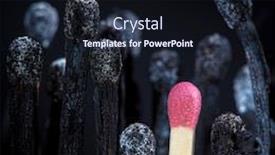  Presentation with danger - Beautiful PPT theme featuring burnt-matches-and-match-still backdrop and a wine colored foreground