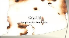  Presentation with old paper - PPT theme consisting of burnt old paper over white background and a cream colored foreground