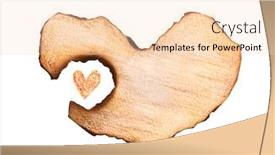  Presentation with burnt - Beautiful presentation featuring burnt paper heart with small backdrop and a lemonade colored foreground