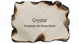  Presentation with burnt - Slide deck enhanced with burnt paper isolated background and a soft green colored foreground