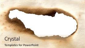  Presentation with burnt - Cool new presentation theme with burnt paper with hole white backdrop and a lemonade colored foreground