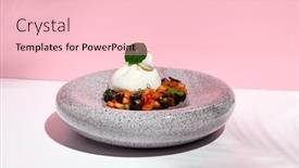  Presentation with white cheese - Cool new PPT theme with burrata-cheese-with-tomatoes backdrop and a lemonade colored foreground