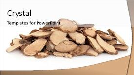  Presentation with traditional chinese medicine - Slides enhanced with burreed-tuber-herb-used background and a white colored foreground
