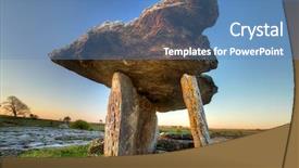  Presentation with ireland - PPT theme featuring burren co clare - ireland background and a teal colored foreground