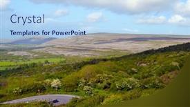  Presentation with rocky - Beautiful PPT layouts featuring burren-meaning-a-rocky-place backdrop and a light blue colored foreground