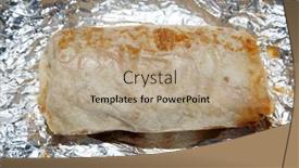  Presentation with grilled chicken - Presentation theme enhanced with burrito-chicken-or-steak-burrito background and a coral colored foreground