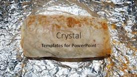  Presentation with grilled chicken - Audience pleasing presentation theme consisting of burrito-chicken-or-steak-burrito backdrop and a coral colored foreground