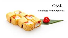  Presentation with cucumber cream - PPT theme with black tablet documents charts and cup of coffee on the table background and a coral colored foreground