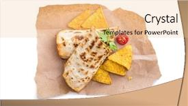  Presentation with parchment - Audience pleasing presentation theme consisting of burrito with chips on parchment backdrop and a lemonade colored foreground