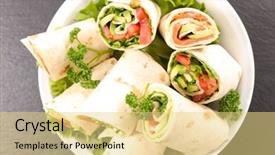  Presentation with breakfast burrito - Slide deck consisting of burrito wrap sandwich background and a  colored foreground