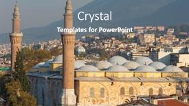  Presentation with architecture sheikh zayed grand mosque - Audience pleasing slide set consisting of bursa-grand-mosque-or-ulu backdrop and a gray colored foreground