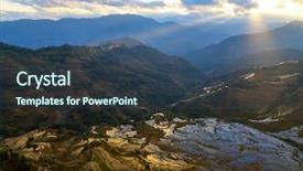  Presentation with pine trees sun shining through - Slides having burst beam - sun rays bursting background and a ocean colored foreground