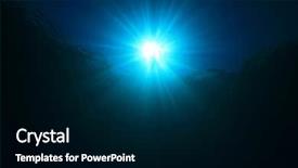  Presentation with ocean surface - Theme featuring burst beam - sunburst on the ocean surface background and a black colored foreground