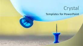  Presentation with balloon - Colorful PPT layouts enhanced with burst-your-bubble-thumb-tack backdrop and a sky blue colored foreground