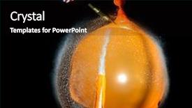  Presentation with balloon - Presentation design enhanced with bursting a wet balloon with dart arrow background and a black colored foreground