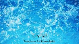  Presentation with splashing - Beautiful presentation featuring bursting bubble - rapidly splashing water high shutter backdrop and a cyan colored foreground