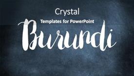  Presentation with blackboard - Amazing theme having burundi-written-on-a-blackboard backdrop and a tawny brown colored foreground