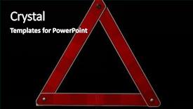  Presentation with bus stop - Cool new theme with bus accident - emergency stop sign on black backdrop and a black colored foreground