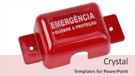  Presentation with emergency - Amazing slide set having bus accident - red emergency box backdrop and a red colored foreground