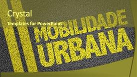  Presentation with road bus - Presentation consisting of bus accident - urban mobility in portuguese written background and a tawny brown colored foreground