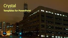  Presentation with chicago communities - Presentation consisting of bus and urban parking garage background and a tawny brown colored foreground