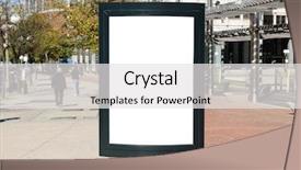  Presentation with bus - PPT theme enhanced with bus car - billboard in the city background and a white colored foreground