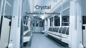  Presentation with eid mubarak illuminated arabic lantern - Presentation theme having bus commuter rail - contemporary illuminated carriage interior background and a light blue colored foreground