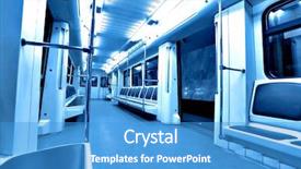  Presentation with train - Audience pleasing PPT layouts consisting of bus commuter rail - inside modern train backdrop and a  colored foreground