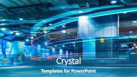  Presentation with bus - Presentation theme enhanced with bus garage - light trails at the underground background and a  colored foreground