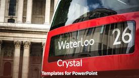  Presentation with route - Theme with bus on route to waterloo background and a tawny brown colored foreground