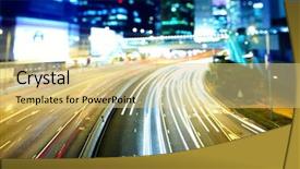  Presentation with hong kong - Colorful slide set enhanced with bus pass - highway in hong kong backdrop and a  colored foreground