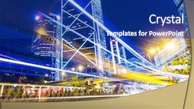  Presentation with hong kong - Colorful theme enhanced with bus pass - hong kong traffic trail backdrop and a  colored foreground