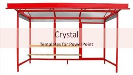  Presentation with bus shelter - Audience pleasing presentation theme consisting of bus shelter isolated on white backdrop and a lemonade colored foreground