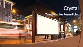  Presentation with bus station - Beautiful PPT layouts featuring bus station at night backdrop and a wine colored foreground