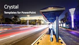  Presentation with neon - PPT layouts enhanced with bus station next background and a wine colored foreground