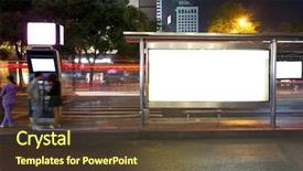 Presentation with bus stop - Slides enhanced with bus stop at night background and a tawny brown colored foreground