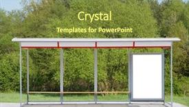  Presentation with bus stop - Amazing presentation having bus stop with advertising board backdrop and a tawny brown colored foreground