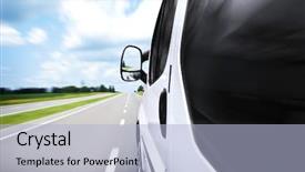  Presentation with driving road - Colorful PPT layouts enhanced with bus track - fast driving on the road backdrop and a light blue colored foreground