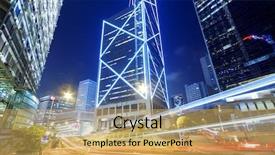  Presentation with traffic light - Cool new presentation theme with bus track - high speed traffic and blurred backdrop and a yellow colored foreground